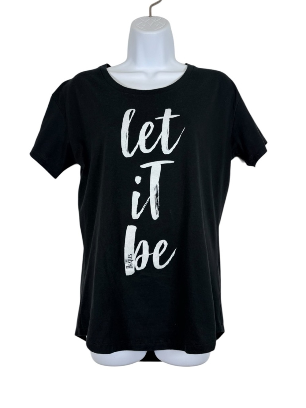The Beatles Let It Be Graphic Tee Black Short Sleeve Band Shirt Women’s Size L